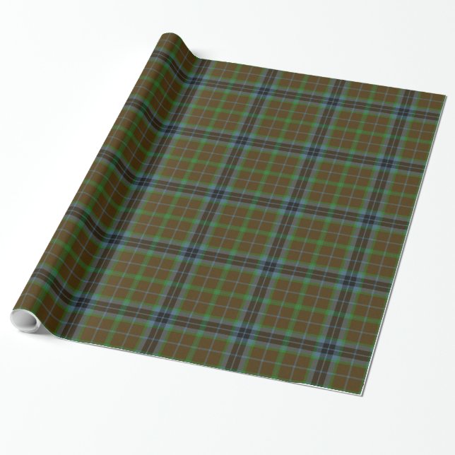 Traditional Thomson Tartan Plaid Wrapping Paper (Unrolled)