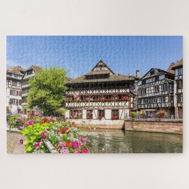Traditional Timber Houses Strasbourg France Travel Jigsaw Puzzle (Horizontal)