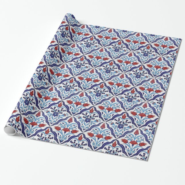 traditional turkish tiles wrapping paper (Unrolled)
