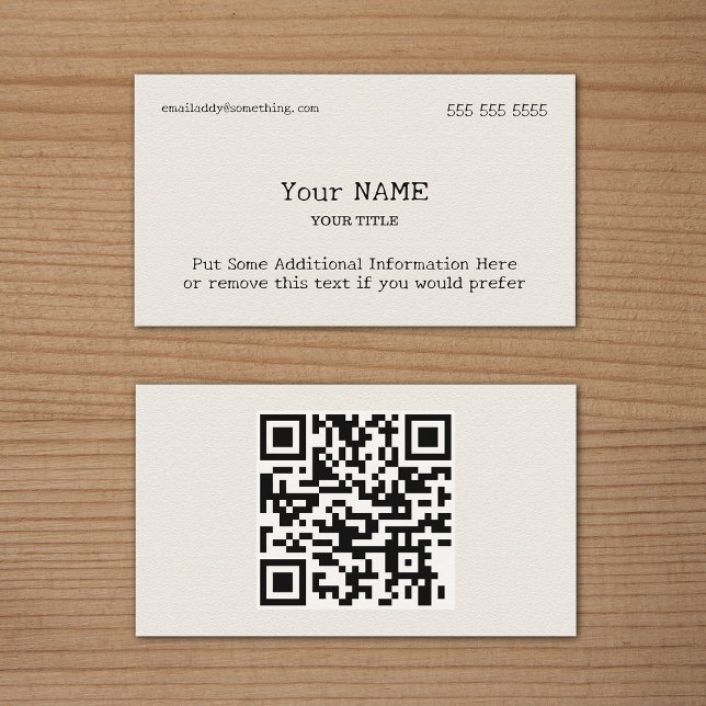 Traditional Type Bone QR Code Business Card (Creator Uploaded)