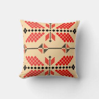 Traditional Ukrainian Folk Art Throw Pillow