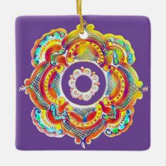 Traditional ukrainian folk decor ceramic ornament