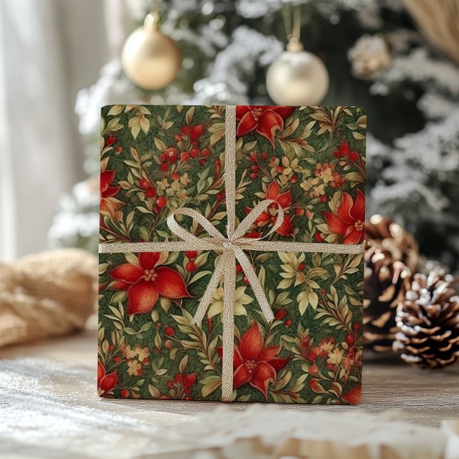 Traditional Vintage Cat Christmas Wrapping Paper (Creator Uploaded)