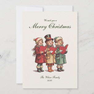 Traditional Vintage Christmas  Holiday Card