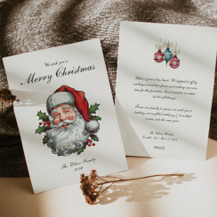 Traditional Vintage Christmas Holiday Card