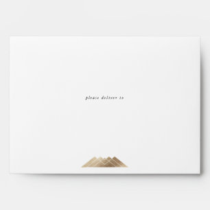 Traditional Vintage Gold Grey Gatsby Wedding Envelope