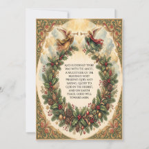 Traditional Vintage-Style Christian Christmas Card