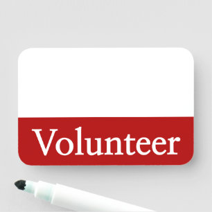 Traditional "Volunteer" Name Tag