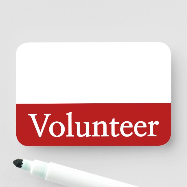 Traditional "Volunteer" Name Tag (In Situ)