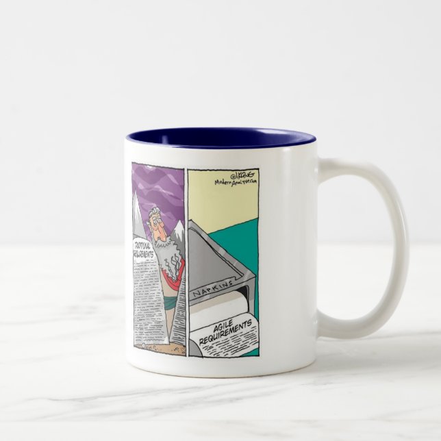 Traditional vs. Agile Requirements Two-Tone Coffee Mug (Right)