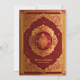 traditional wedding card design, grand, elegant, s