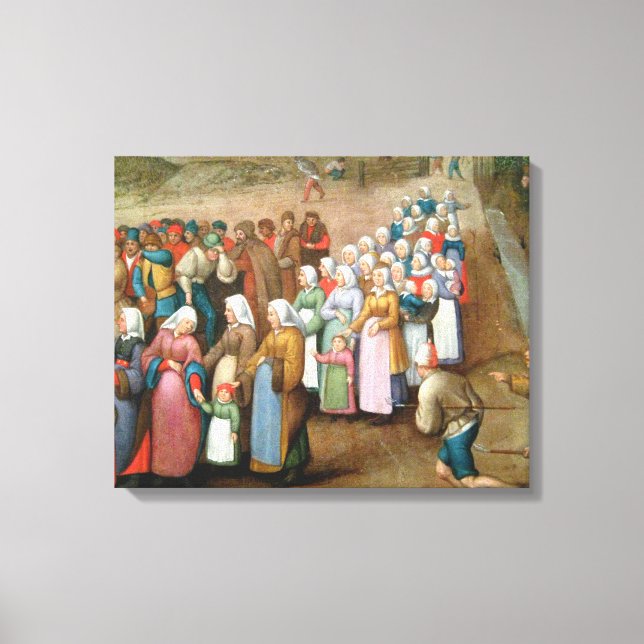 Traditional Wedding Procession (Vintage Art) Canvas Print (Front)