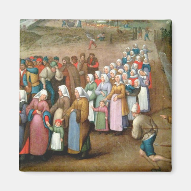 Traditional Wedding Procession (Vintage Art) Magnet (Front)