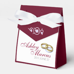 Traditional Wedding Rings Favor Box