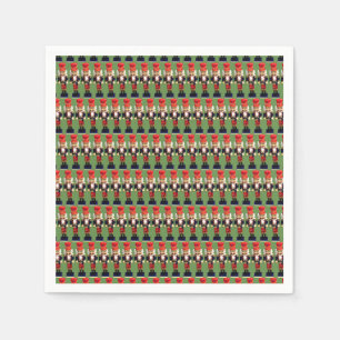 Traditional Wooden Nutcracker Figures Napkin