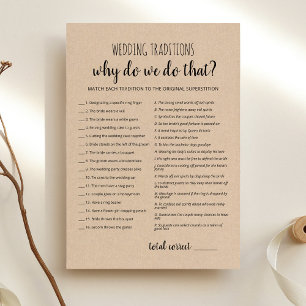 Traditions mariages avec Réponse jeu Carte