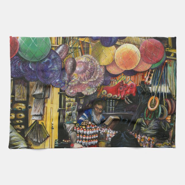 Traditions of Ancient Commerce, Jerusalem Kitchen Towel (Horizontal)