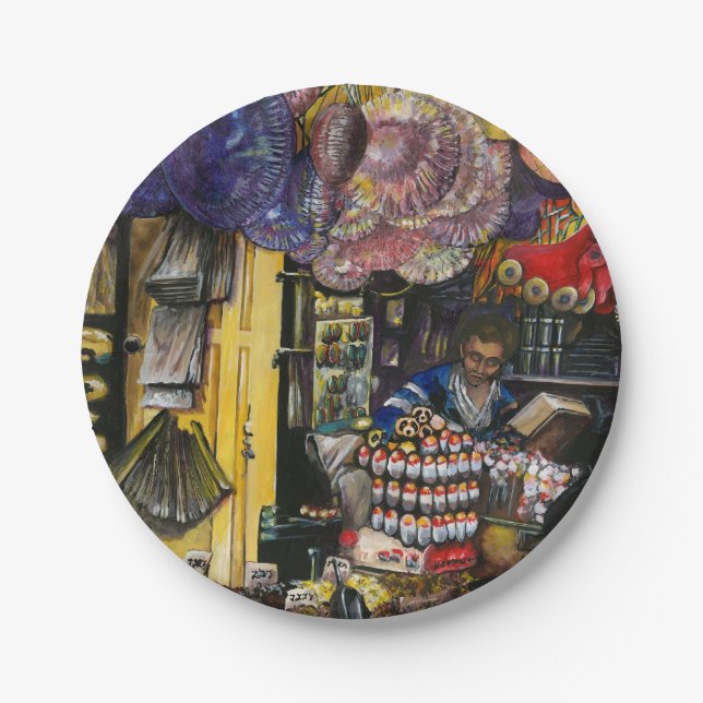 Traditions of Ancient Commerce, Jerusalem Paper Plate (Front)