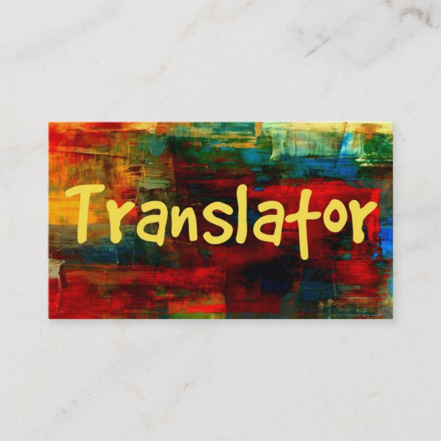 Traducteur dans le Carte de visite de peinture (Devant)