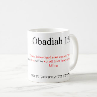 Traduction Open Source Obadiah 1:9 Mug