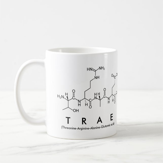 Trae peptide name mug (Left)