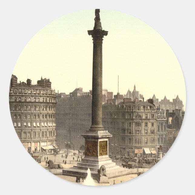 Trafalgar Square I, London, England Classic Round Sticker (Front)