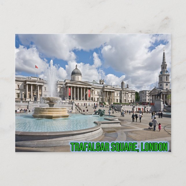 Trafalgar Square London Postcard (Front)