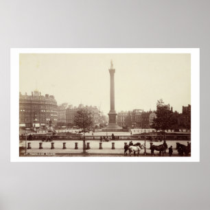 Trafalgar Square, London (sepia photo) Poster
