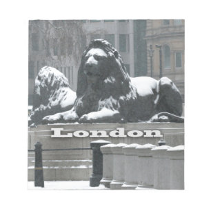 Trafalgar Square London - Snow Notepad