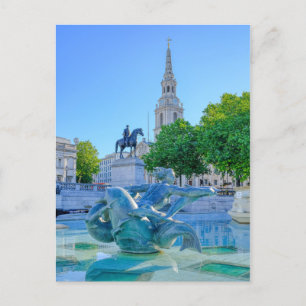 Trafalgar Square, London UK Postcard