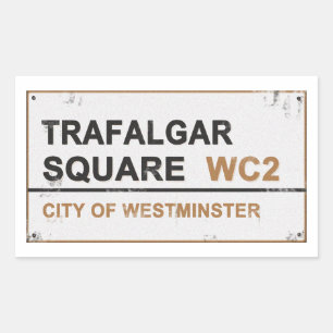Trafalgar Square London - Vintage sign Sticker