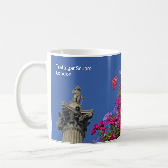 Trafalgar Square Nelson's Column, London UK Coffee Mug (Left)