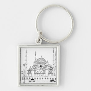 Traffic by mosque keychain