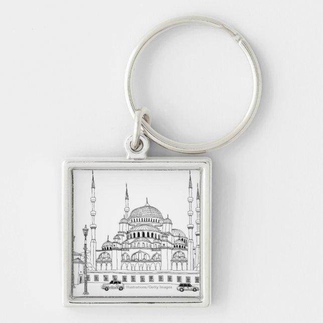 Traffic by mosque keychain (Front)