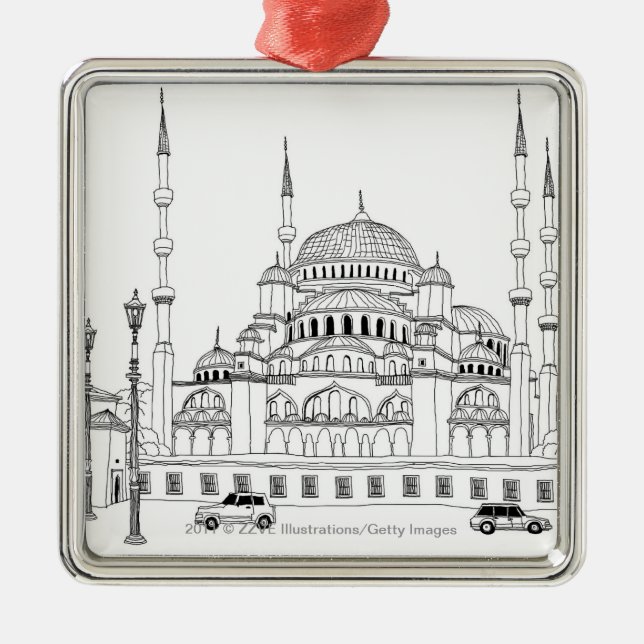 Traffic by mosque metal ornament (Front)