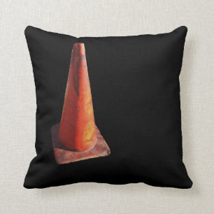 Traffic Cone Throw Pillow