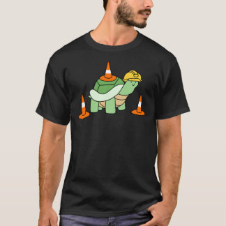 Traffic Cone Turtle Sticker T-Shirt