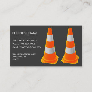 Traffic Cone with Grey Stripes Business Card