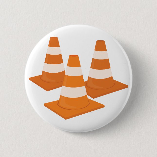Traffic Cones 2 Inch Round Button (Front)