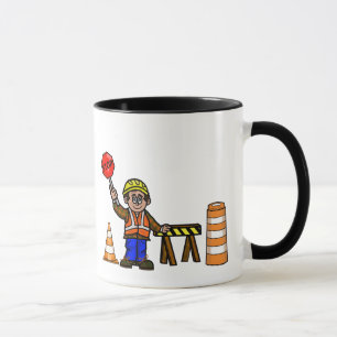 Traffic Control Road Construction Man Mug