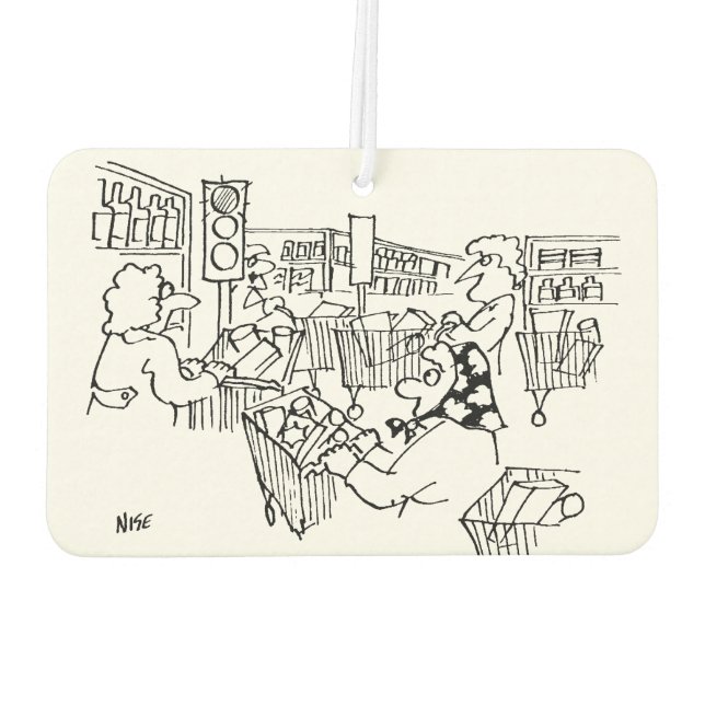 Traffic Control Traffic Lights in a Supermarket Air Freshener (Back)