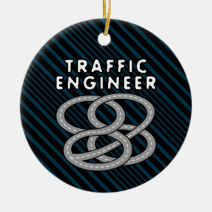 Traffic Engineer Highway Interchange Ceramic Ornament