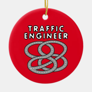 Traffic Engineer Highway Interchange Ceramic Ornament