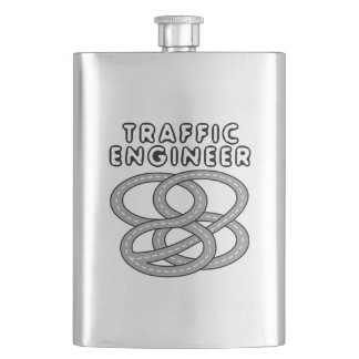 Traffic Engineer Highway Interchange Hip Flask