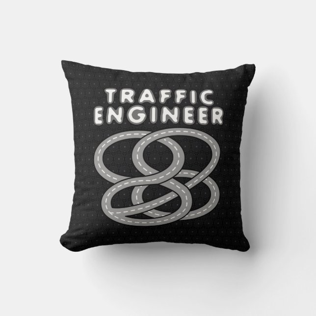 Traffic Engineer Highway Interchange Throw Pillow (Front)
