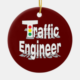 Traffic Engineer Lights Ceramic Ornament