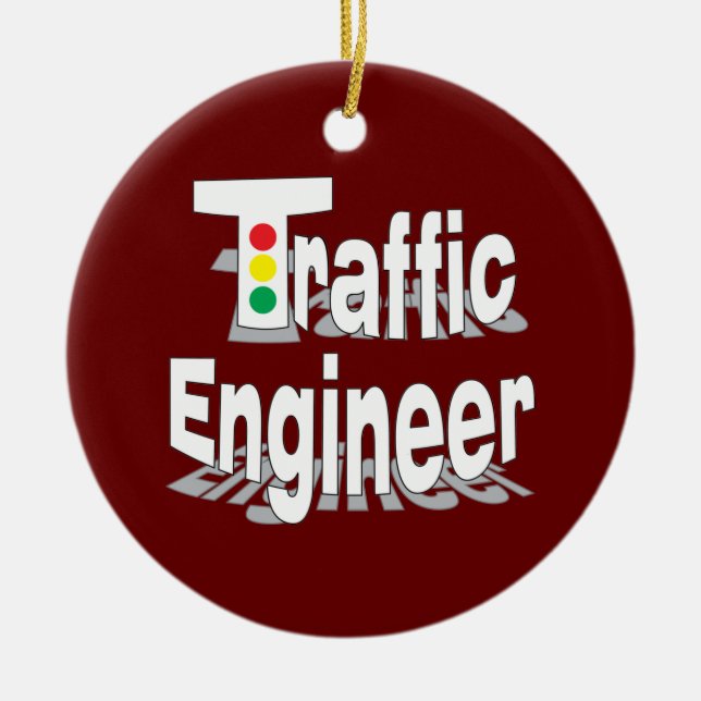 Traffic Engineer Lights Ceramic Ornament (Front)