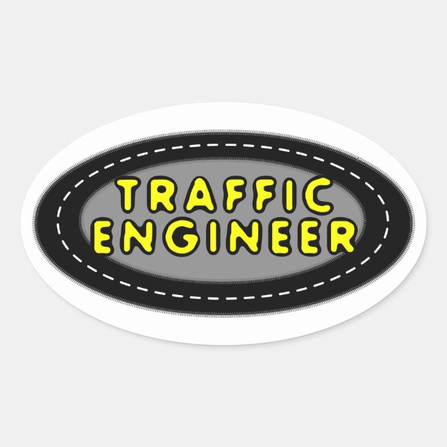 Traffic Engineer Oval Oval Sticker (Front)