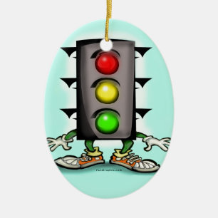 Traffic Fun Ceramic Ornament