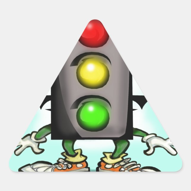 Traffic Fun Triangle Sticker (Front)